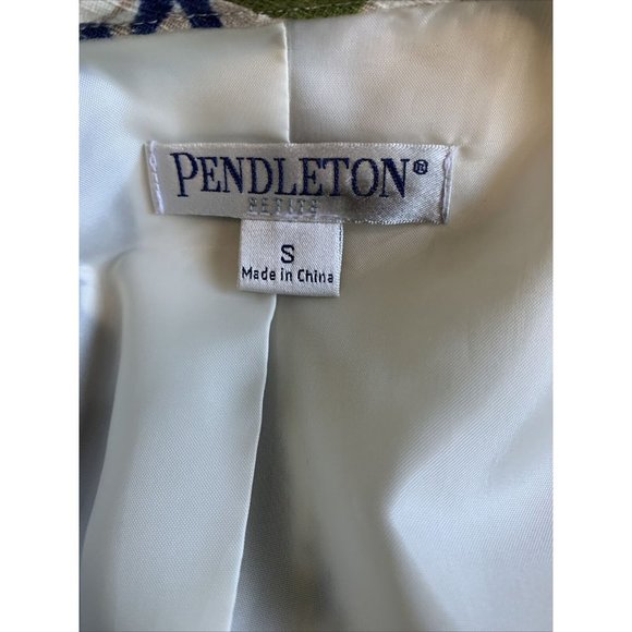 Pendleton Jacket Floral small petite chartreuse fall classic - Picture 5 of 7